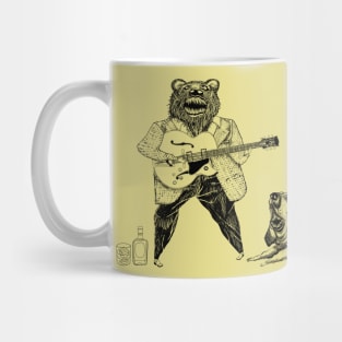 Hound Dog! Rock and Roll Bear Guitar Player Mug